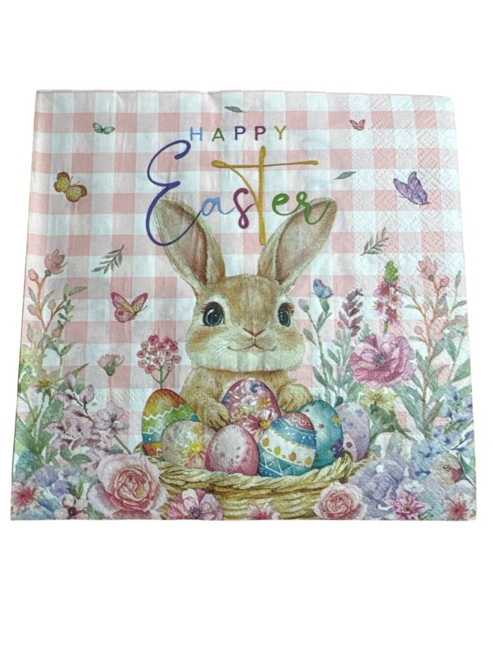 hhdatc Happy Easter Party 50 Set Disposable Napkins with Easter Eggs Design
